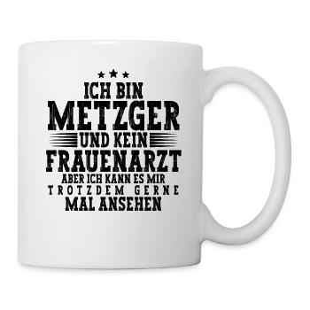 Fleischer Metzger - Tasse - Weiß - Rechts