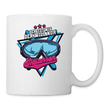 Skifahren Ski - Tasse - Weiß - Rechts