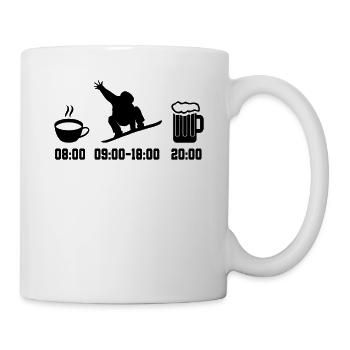 Snowboard - Tasse - Weiß - Rechts