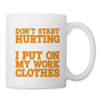 My Back Don't Start Hurting Until Work - Mug - white - Right