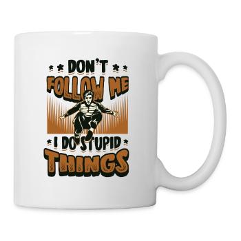 I do stupid things, parkour, free running. - Mug - white - Right