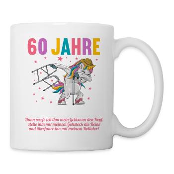 60 Jahre idee mich alt zu nennen 60 Geburtstag - Tasse - Weiß - Rechts