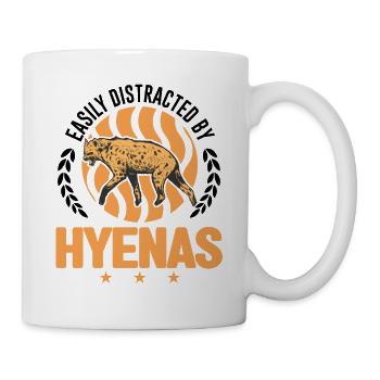 Facilement distrait par Hyenas Erdwolf Hyena - Mug blanc - blanc - Droite