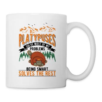 Schnabeltier Platypus - Tasse - Weiß - Rechts