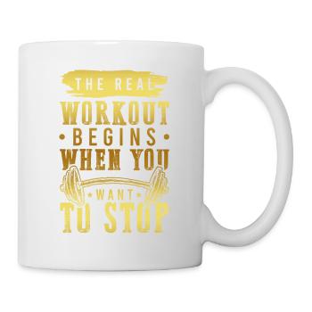 workout fitness - Mug - white - Right