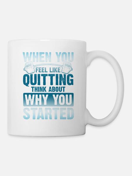 start fitnesss - Tasse - Weiß
