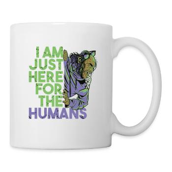 Lustiger Zombie will Menschenfleisch Halloween - Tasse - Weiß - Rechts