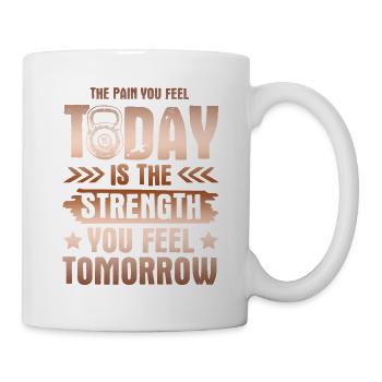 strong fitness - Mug - white - Right