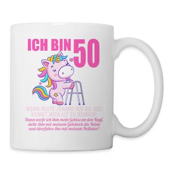 50 Jahre idee mich alt zu nennen 50 Geburtstag - Tasse - Weiß - Rechts