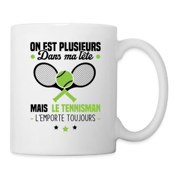 Le tennisman l'emporte toujours Humour cadeau - Mug blanc - blanc - Droite
