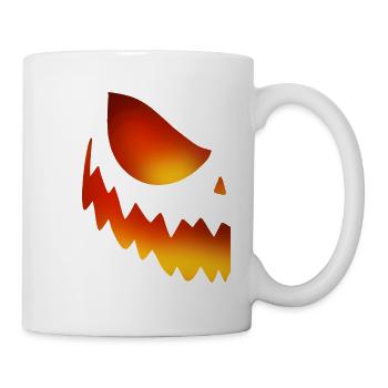 Partner Outfit Halloween Kürbis - Tasse - Weiß - Rechts