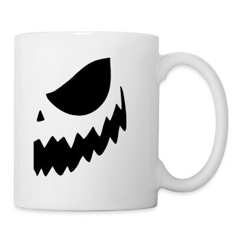 Partner Outfit Halloween Kürbis - Tasse - Weiß - Rechts
