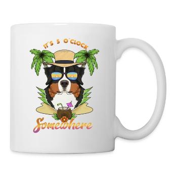 It Is 5 OClock Somewhere Drinking Bernese - Mug - white - Right