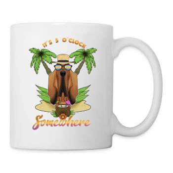 It Is 5 OClock Somewhere Drinking Bloodhound - Mug - white - Right