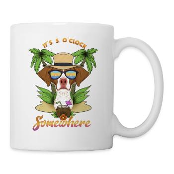 Il est 5 oclock quelque part en buvant de la Bretagne - Mug blanc - blanc - Droite