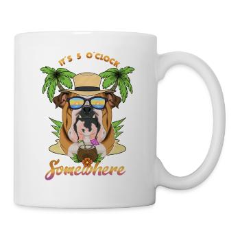 It is 5 OClock Somewhere Drinking Deutsch Bulldog - Mug - white - Right