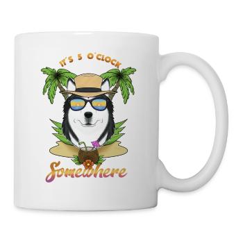 It Is 5 OClock Somewhere Drinking Husky - Mug - white - Right