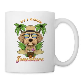 It Is 5 OClock Somewhere Drinking Labaradoodle - Mug - white - Right