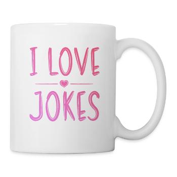Ich liebe Witze - Tasse - Weiß - Rechts