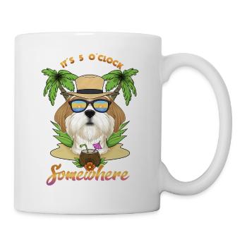 It Is 5 OClock Somewhere Drinking Shih Tzu - Mug - white - Right