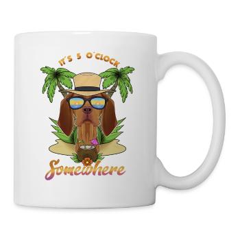C’est 5 OClock quelque part en buvant Vizsla - Mug blanc - blanc - Droite