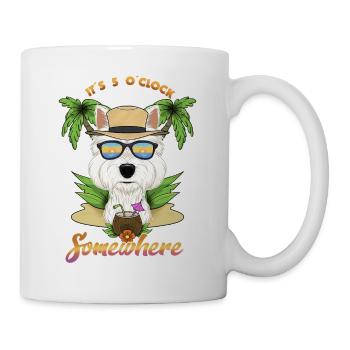 It Is 5 OClock Somewhere Drinking West Highland - Mug - white - Right