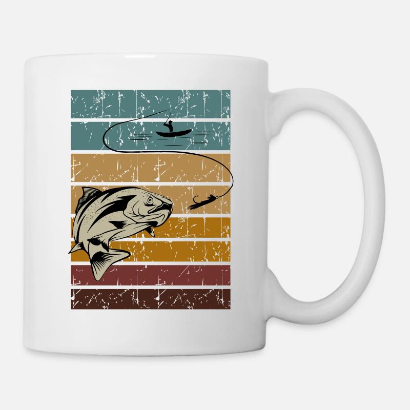 Angler Fish Retro - Mug - white