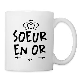 Soeur En Or - Mug blanc - blanc - Droite