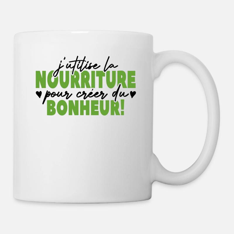 J'utilise La Nourriture Pour Créer Du Bonheur - Mug blanc - blanc