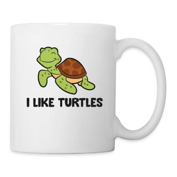 I Like Turtles Ocean Cute Sea Turtle - Mug - white - Right