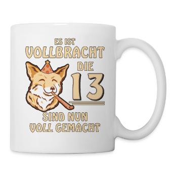 13 GEBURTSTAG - Tasse - Weiß - Rechts