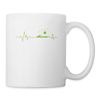 Heartbeat for kayaking Paddle boat - Mug - white - Right
