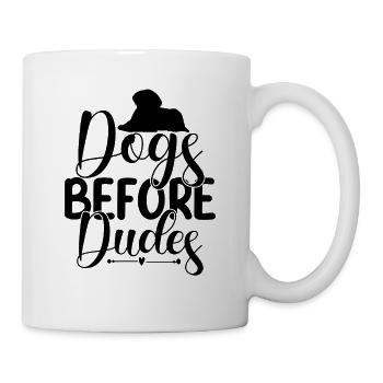 Dogs in front of guys - Mug - white - Right