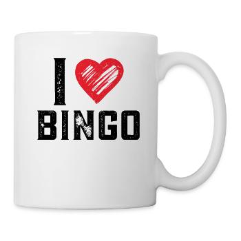 I Love Bingo Lustiges Bingo - Tasse - Weiß - Rechts