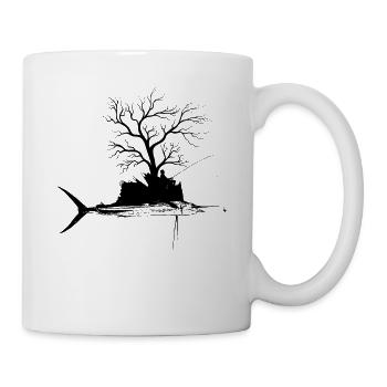 Grafikbaum - Fischsegelfisch - Tasse - Weiß - Rechts