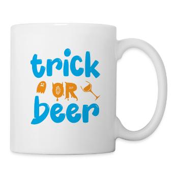 Trick or beer - halloween humor - Mug - white - Right
