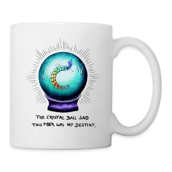 Diese Fasern sind mein Schicksal - Handspinnerei - Tasse - Weiß - Rechts