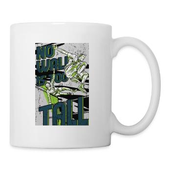 No wall is too high Freerunning Parkour - Mug - white - Right
