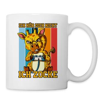 Zocken Gaming Ich Höre Dich Nicht Ich Zocke - Tasse - Weiß - Rechts