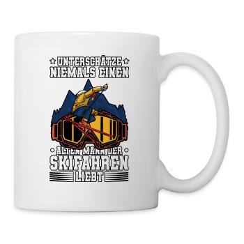 Skifahren Ski - Tasse - Weiß - Rechts