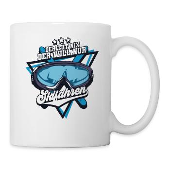 Skifahren Ski - Tasse - Weiß - Rechts