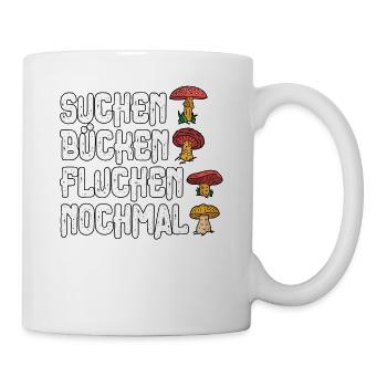 Pilzsammler Pilz Sucher - Tasse - Weiß - Rechts