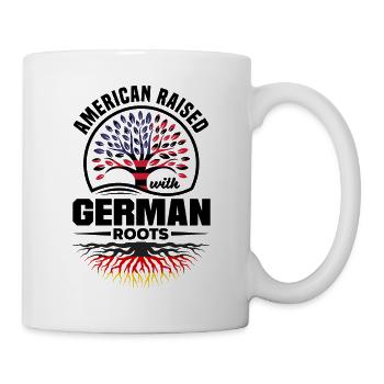 American Raised With German Roots German Germany - Mug - white - Right