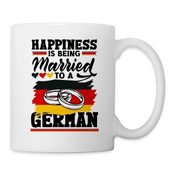 Happiness Is being Married To A German Germany - Tasse - Weiß - Rechts