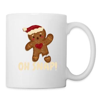 Oh Snap Gingerbread Man Cookie Jambe cassée - Mug blanc - blanc - Droite