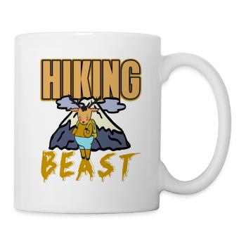 Hiking Beast Cute Awesome Hiker T-Shirt Present - Mug - white - Right