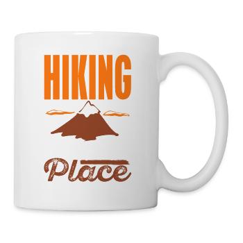 Vintage Hiking Is My Happy Place Awesome Hiker - Tasse - Weiß - Rechts
