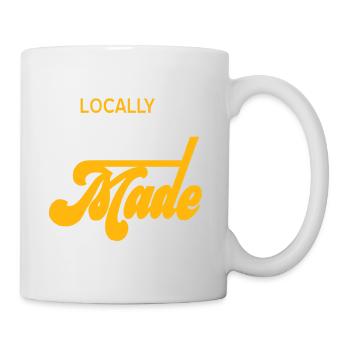 Locally Made Funny Retro Baby Designs T-Shirt - Tasse - Weiß - Rechts