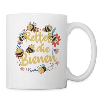 Rettet die Bienen Imker süßes Biene und Bienen - Tasse - Weiß - Rechts
