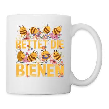 Rettet die Bienen Imker süßes Biene und Bienen - Tasse - Weiß - Rechts